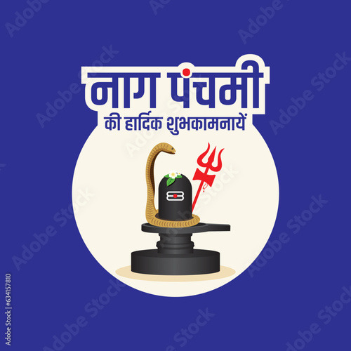 Hindu festival Nag Panchami vector