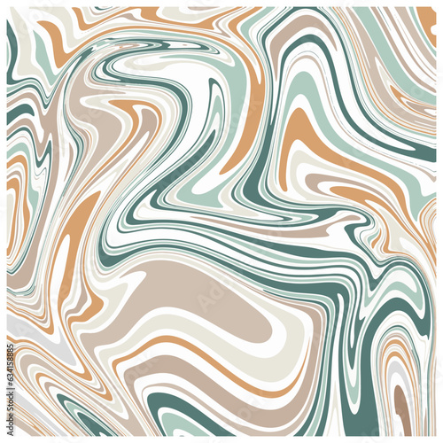 Marble effect liquify multicolor background line art pattern