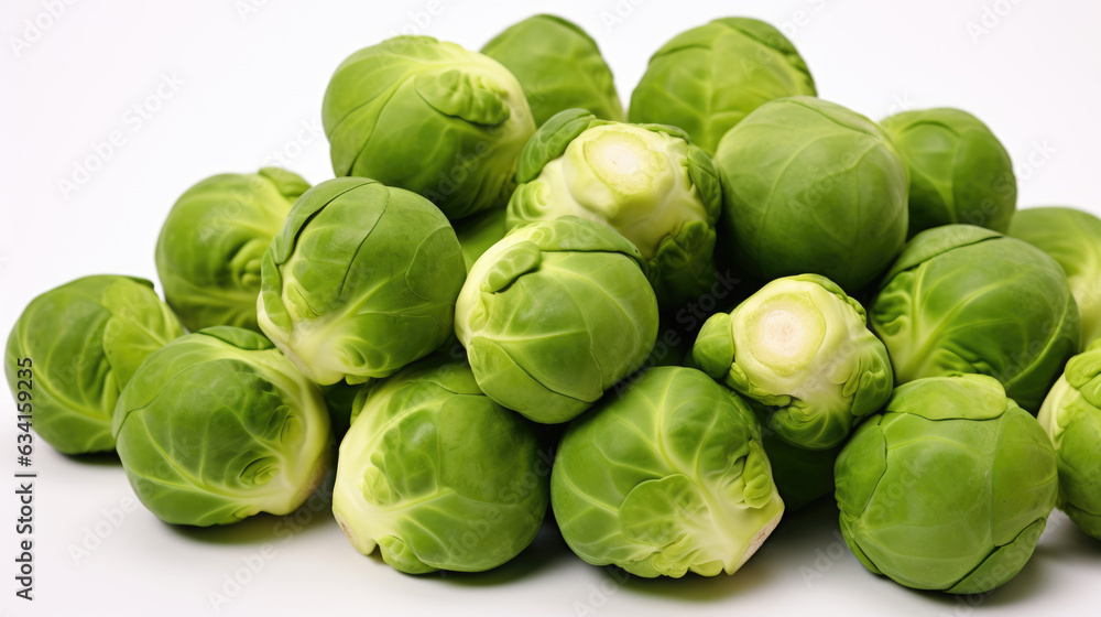 Brussels sprouts isolated on a white background. Brussels sprouts isolated on a white background.