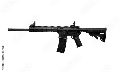 Modern semi-automatic small-caliber .22lr rifle. Military carbine caliber .22lr. Isolate on a white back.