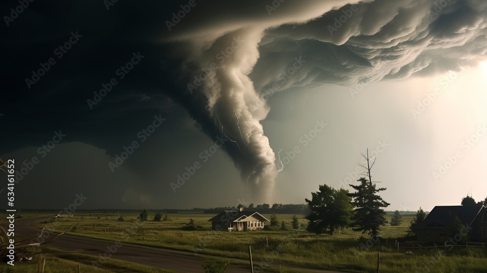 A massive tornado sweeps across the landscape, displaying the raw power and destructive force of nature. 'generative AI' A massive tornado sweeps across the landscape, displaying the raw power and destructive force of nature. 'generative AI'