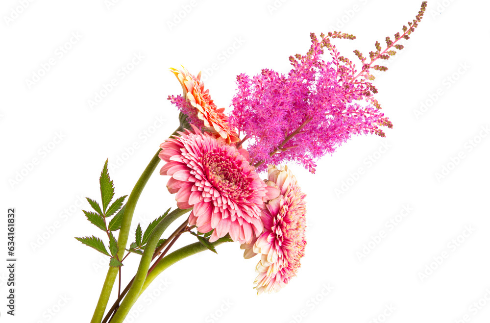 bouquet with summer flowers isolated