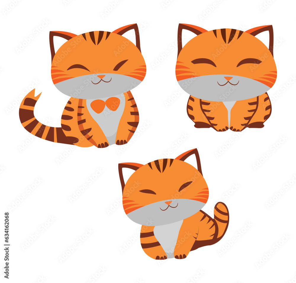 mascot cat cute and cute vector illustration