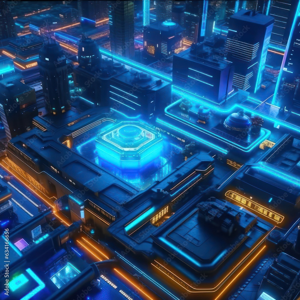 Fototapeta premium Cyber City