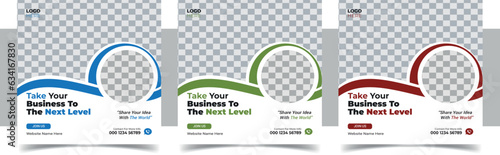 Digital business marketing banner for social media post template