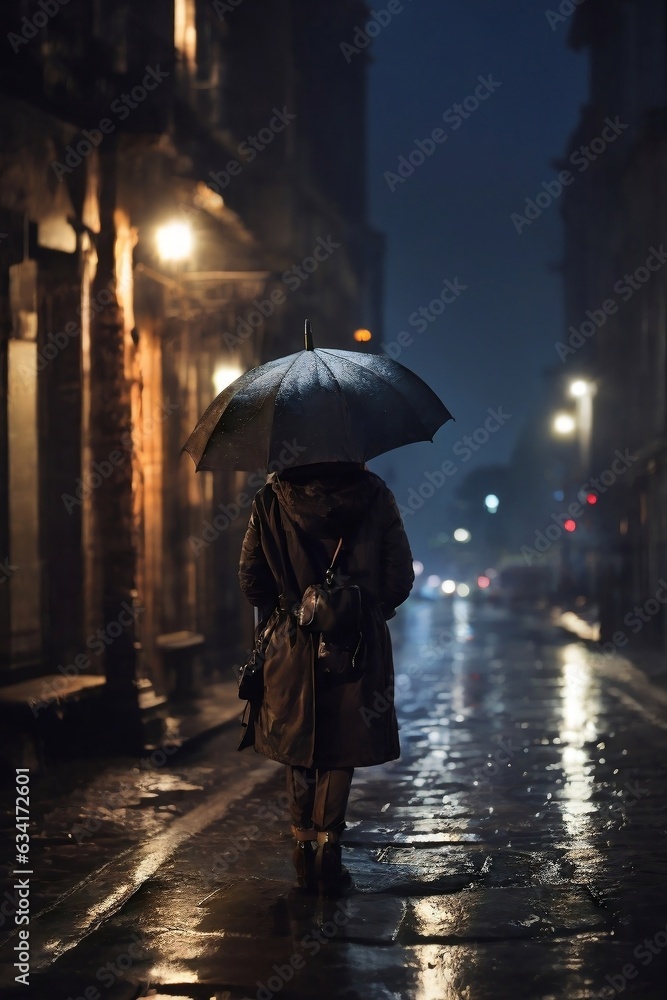 people walking in rain