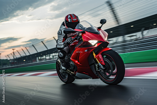 motorcycle rider on a motorcycle