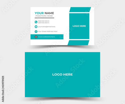 business card corporate official minimal creative abstract professional informative business card design. Modern Creative & Clean business style business card.