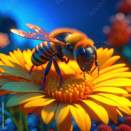 Bee on a flower © turbomotion046