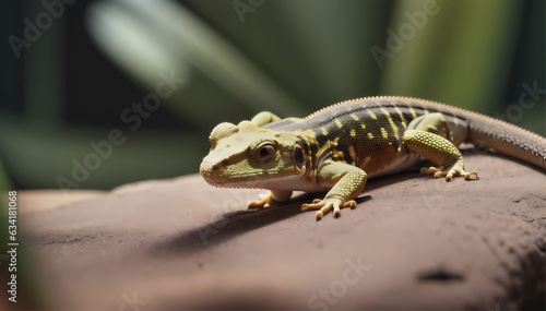 lizard on a stone chameleon gecko