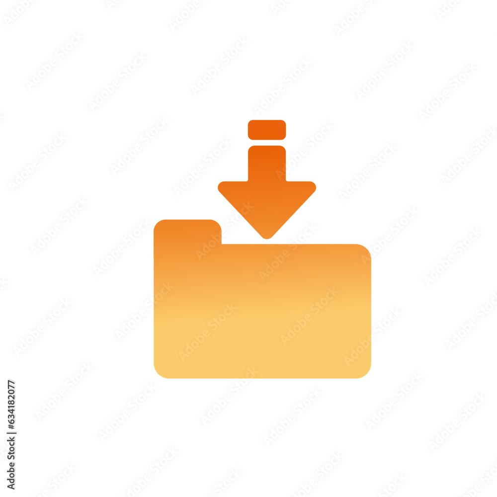 gradient download folder Icon gradient download folder Icon