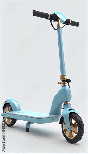 scooter isolated on white. Generative in Ai Technology