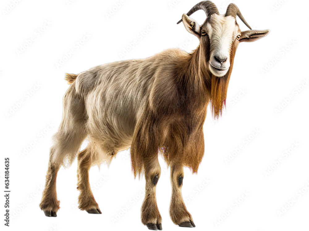 Alert Saanen Goat, no background Alert Saanen Goat, no background