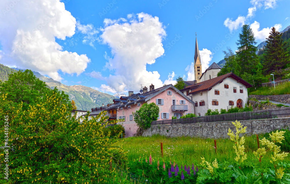 Reformierte Kirche von Zernez, Kanton Graubünden, Schweiz