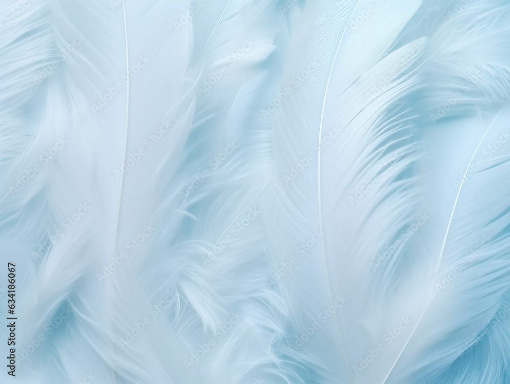 Fototapeta premium Bohemian boho style vintage blue color trends ,Chicken feather texture background