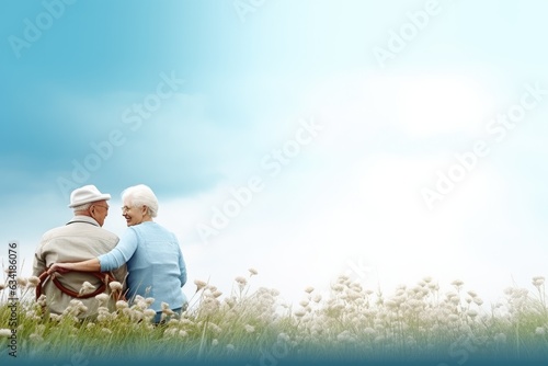 Romantic photo, a couple of pensioners in love © YouraPechkin