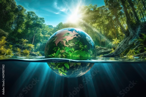 Planet Earth with its abundant water resources