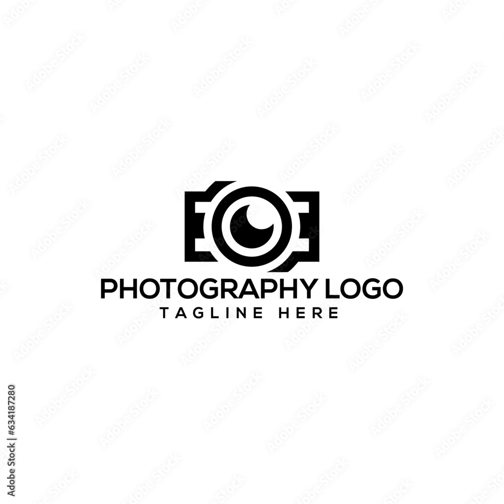 camera photography logo icon vector template
