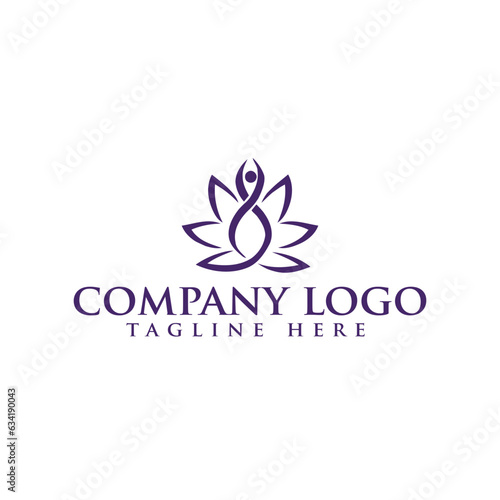 Lotus Beauty Spa  Salon Logo template.