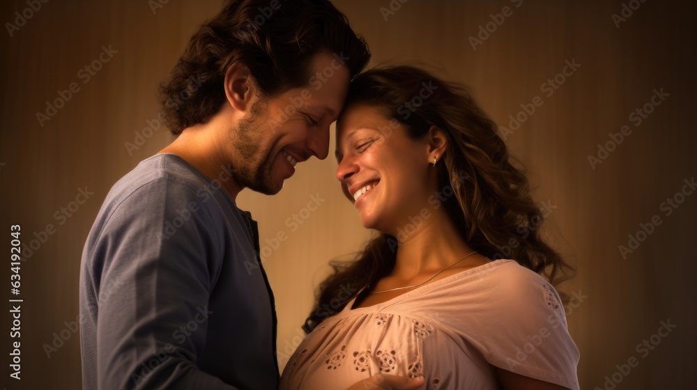 Man hugging his pregnant wife Man hugging his pregnant wife