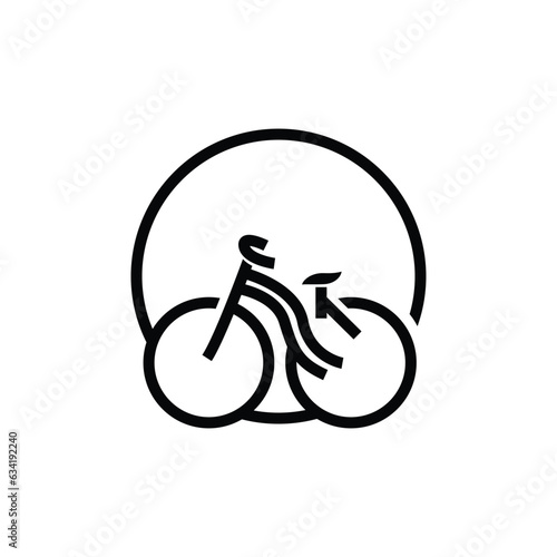 Bicycle Logo, Simple Minimalist Design, Sport Transport Vector, Illustration silhouette template