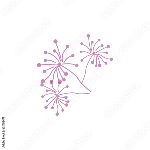 Dandelion Logo, Vector Plant Dandelion flower, Design Icon Template