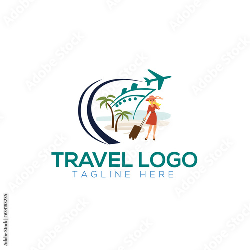 Travel Logo Template, Holiday Logo Template 