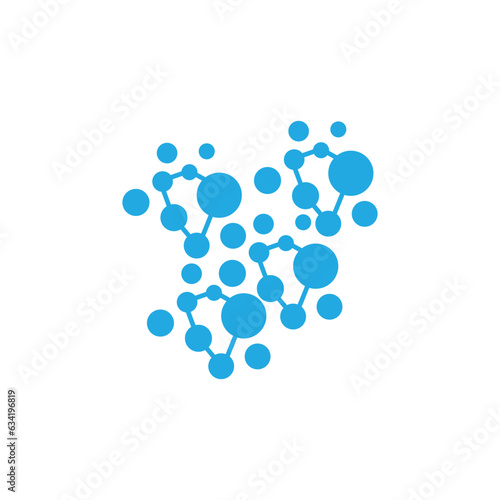 Neuron Logo  Cel Dna Network Vector  And Particle Technology  Simple Illustration Template Design