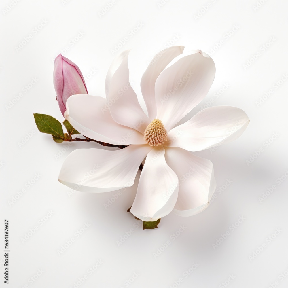 Magnolia on a plain white background - isolated stock pictures Lavender_on_a_plain_white_background - isolated stock pictures