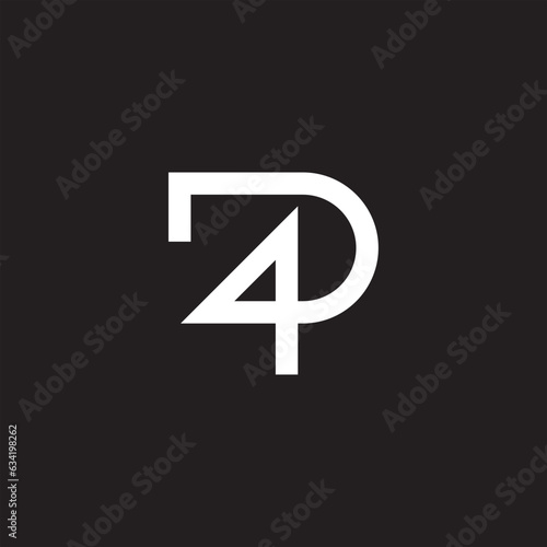 letter d4 4d logo design. logo icon letters d4 4d . initials symbol 4d d4 photo