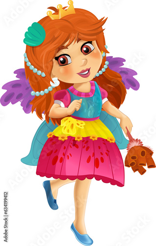 cartoon fairy tale character ef princess isolated illustration for children