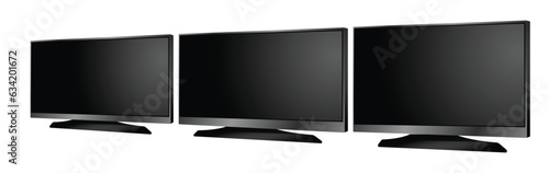 realistic of tv led lcd isolated or lcd plasma wide screen tv mockup. 3D Render