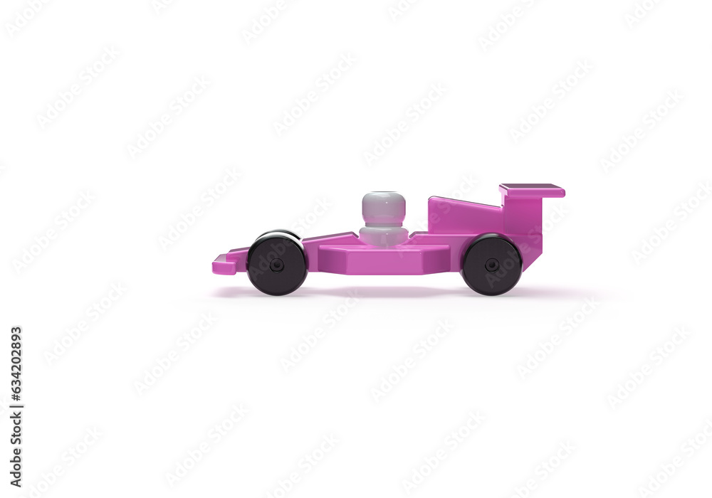 Children's toy racing car. Pink color. 3d render on pink color, barbie, girl, toys. Minimal style. Transparent background. Children's toy racing car. Pink color. 3d render on pink color, barbie, girl, toys. Minimal style. Transparent background.