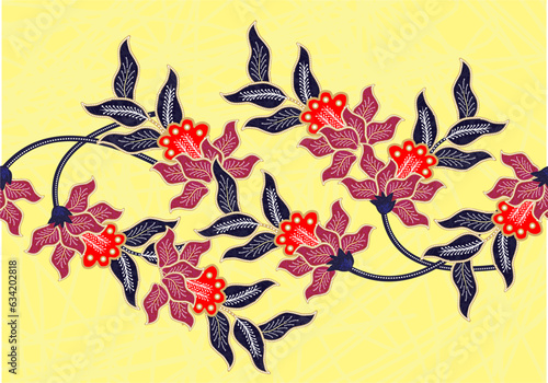 Batik Indonesian: is a technique of wax-resist dyeing applied to whole cloth, or cloth made using this technique originated from Indonesia.