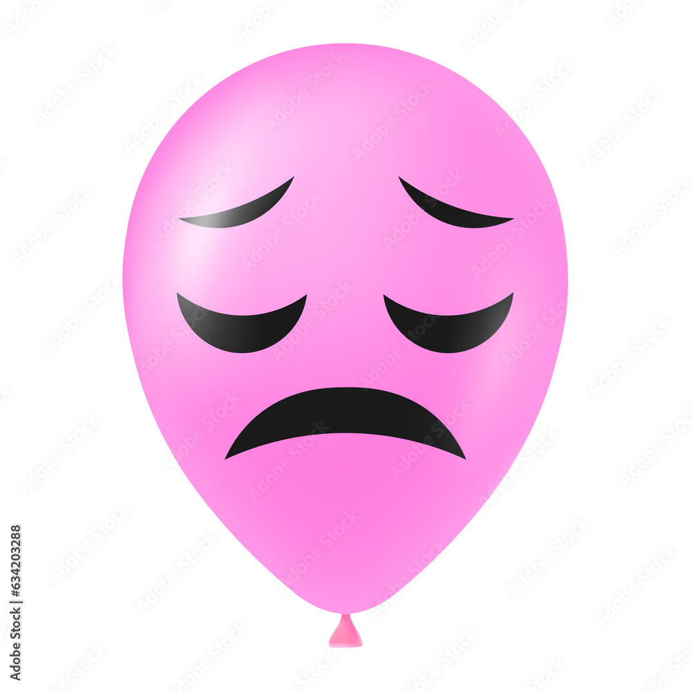 Halloween pink balloon illustration with scary and funny face Halloween pink balloon illustration with scary and funny face