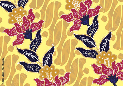 Batik Indonesian: is a technique of wax-resist dyeing applied to whole cloth, or cloth made using this technique originated from Indonesia.