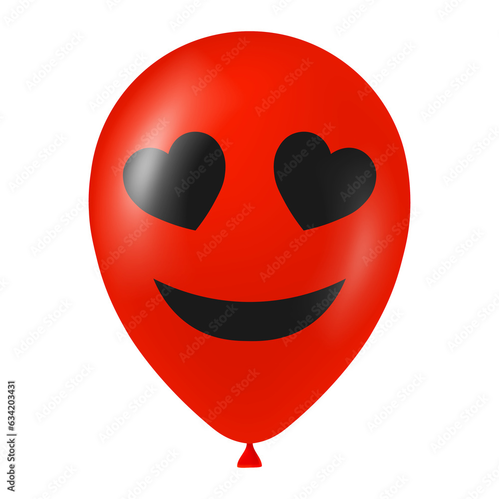Halloween red balloon illustration with scary and funny face Halloween red balloon illustration with scary and funny face