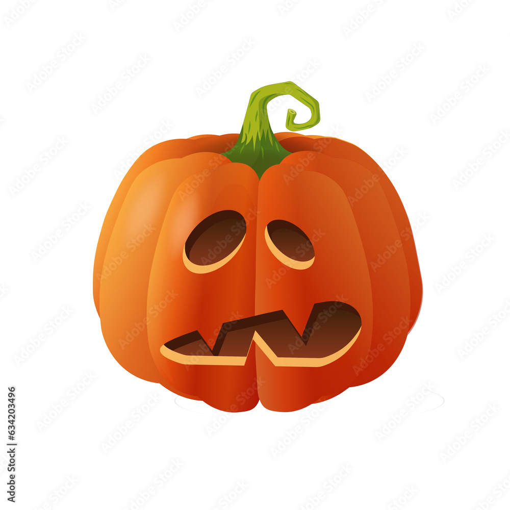 Halloween scary orange pumpkin Holiday cartoon concept Halloween scary orange pumpkin Holiday cartoon concept