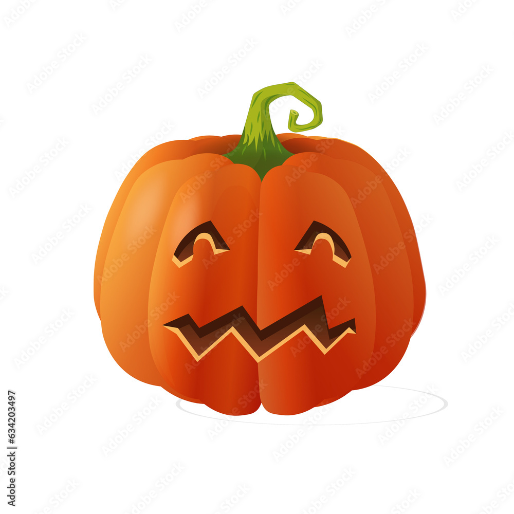 Halloween scary orange pumpkin Holiday cartoon concept Halloween scary orange pumpkin Holiday cartoon concept