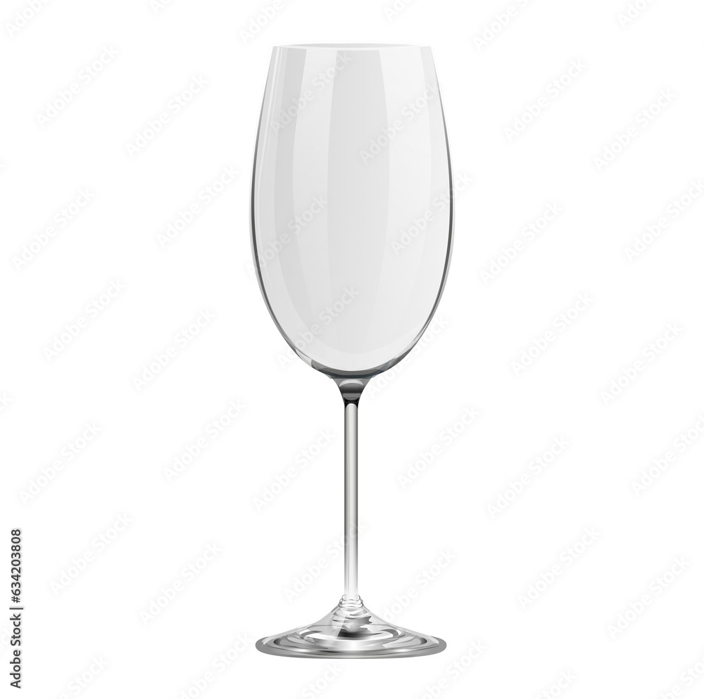 Realistic empty cabernet wine glass isolated on transparent background Realistic empty cabernet wine glass isolated on transparent background