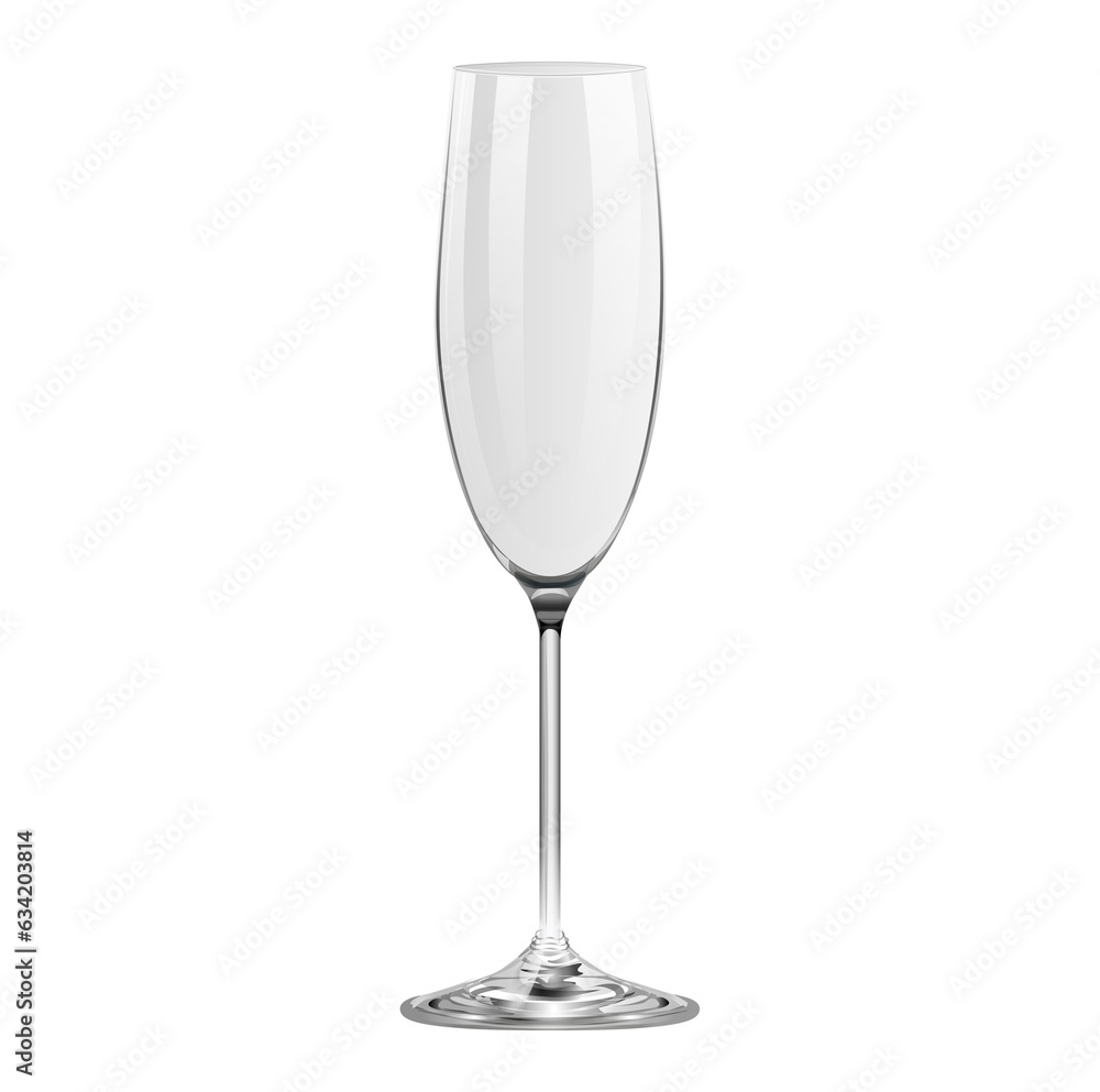 Realistic empty champagne glass isolated on transparent background Realistic empty champagne glass isolated on transparent background