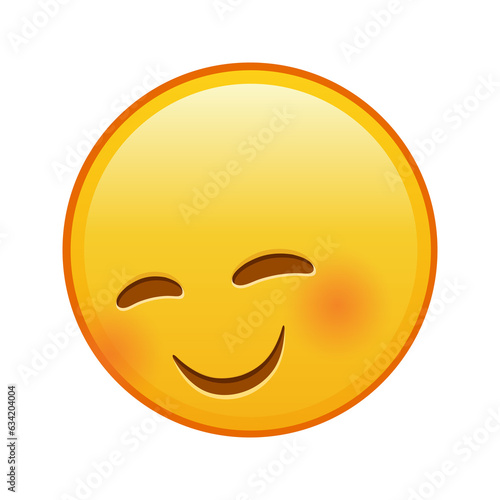 Smiling face with laughing eyes Large size of yellow emoji smile