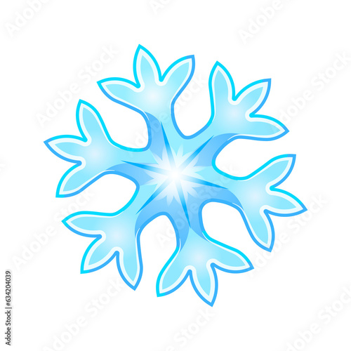 Winter snowflake Large size of emoji for Christmas holiday