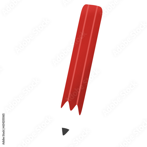 Red pencil isolated on white