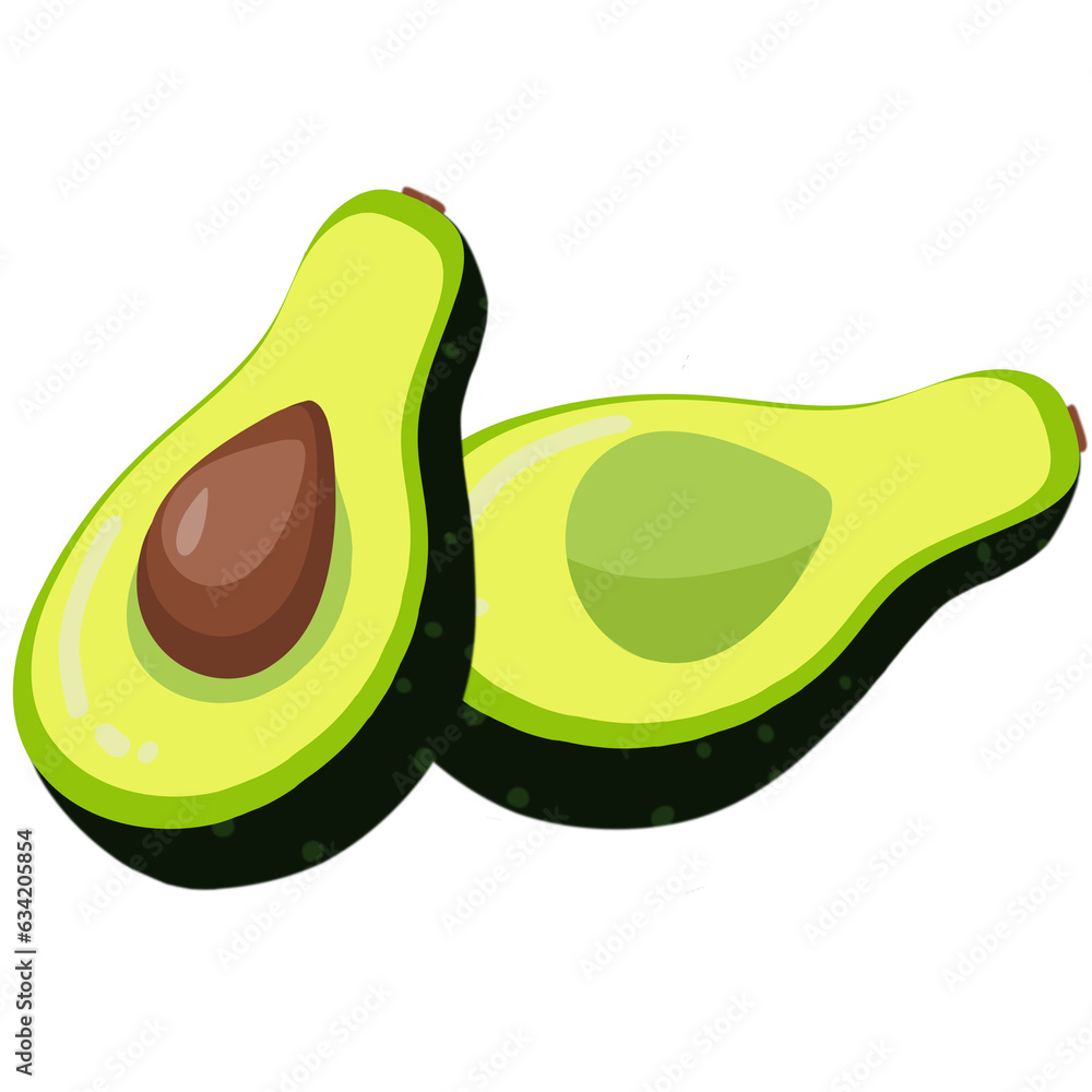illustration of avocado illustration of avocado