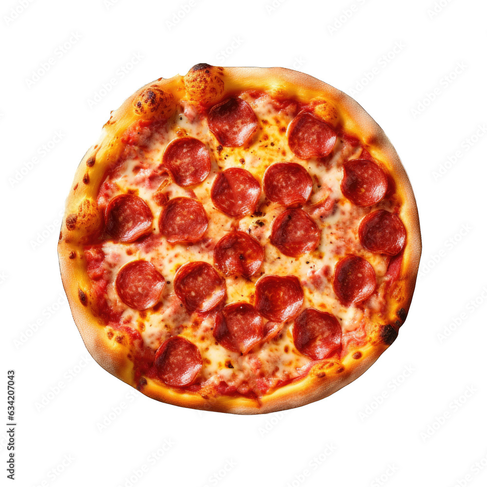 © JJAVA - Pepperoni Pizza Isolated on a Transparent Background