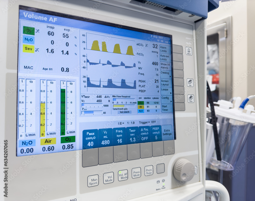 Hospital monitors display vital signs: heart rate, oxygen saturation, temperature, CO2 levels, blood pressure. Symbolize patient's health status and medical care vigilance Hospital monitors display vital signs: heart rate, oxygen saturation, temperature, CO2 levels, blood pressure. Symbolize patient's health status and medical care vigilance