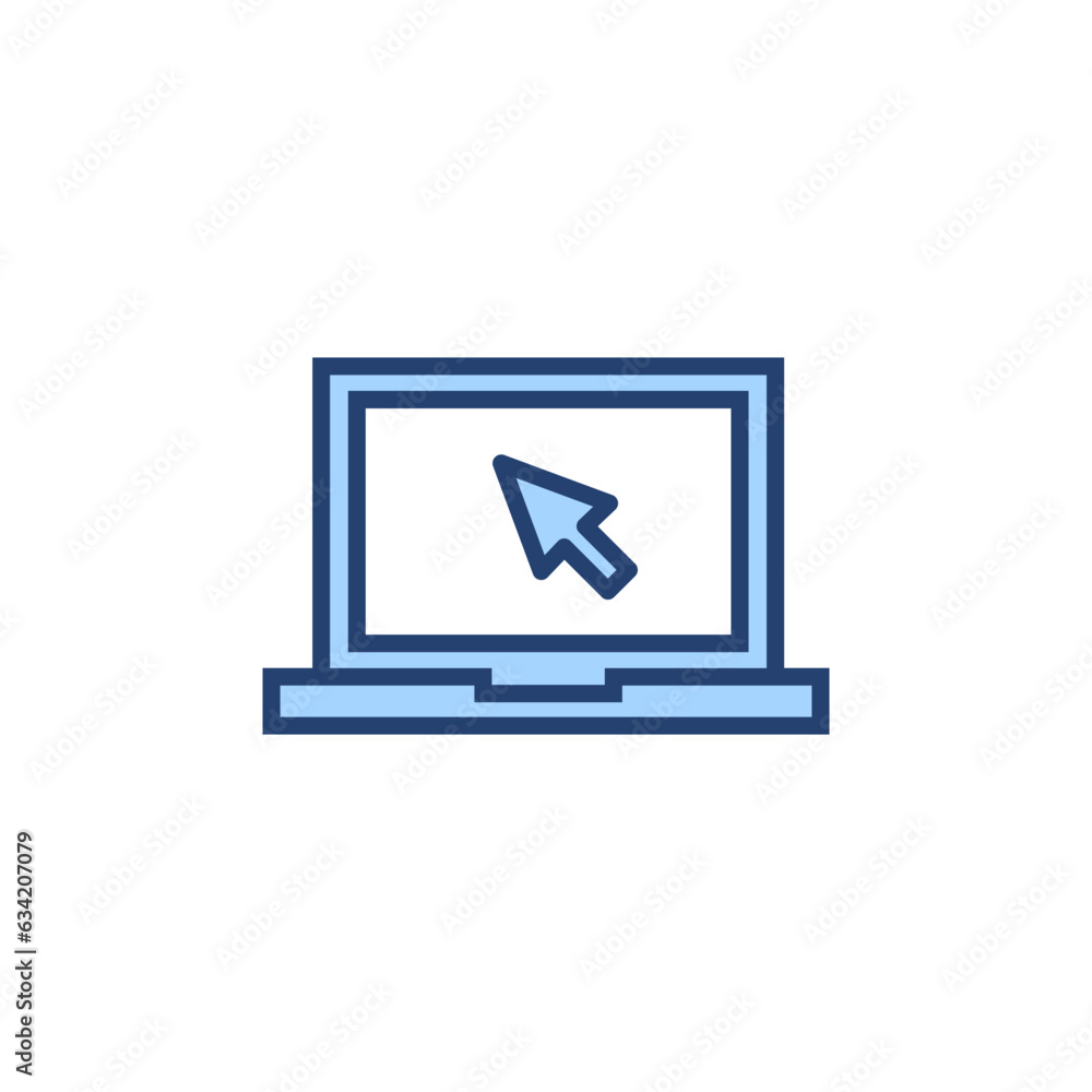 Laptop icon vector. computer sign and symbol