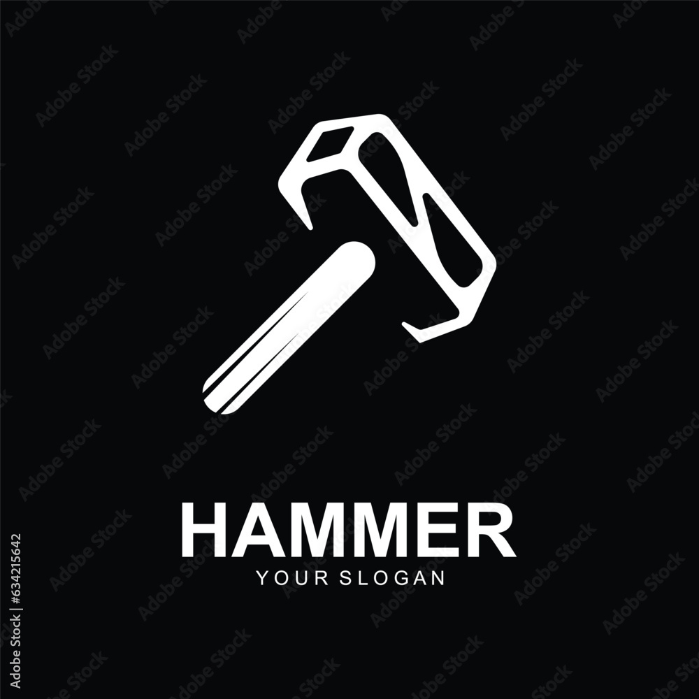 hammer logo vector illustration design hammer logo vector illustration design