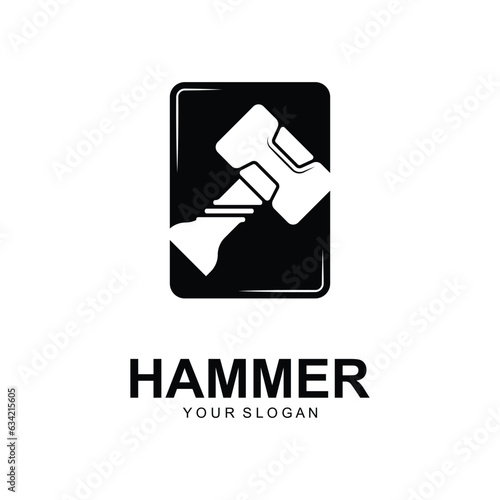 hammer logo vector illustration design